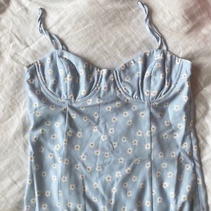 fleurette mini dress pale blue